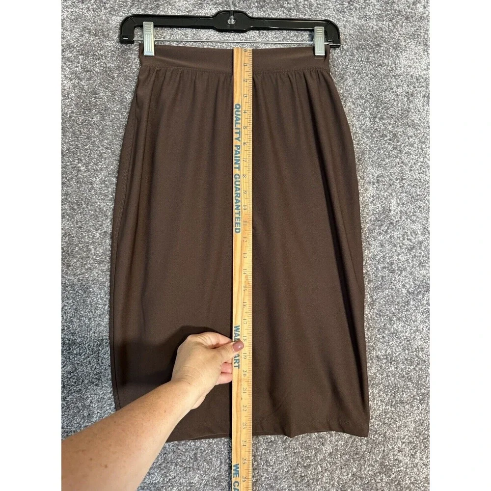 Spanx Pencil Skirt Womens XS Brown Pull on Bod-A-Bing Shapewear Slimming Stretch
